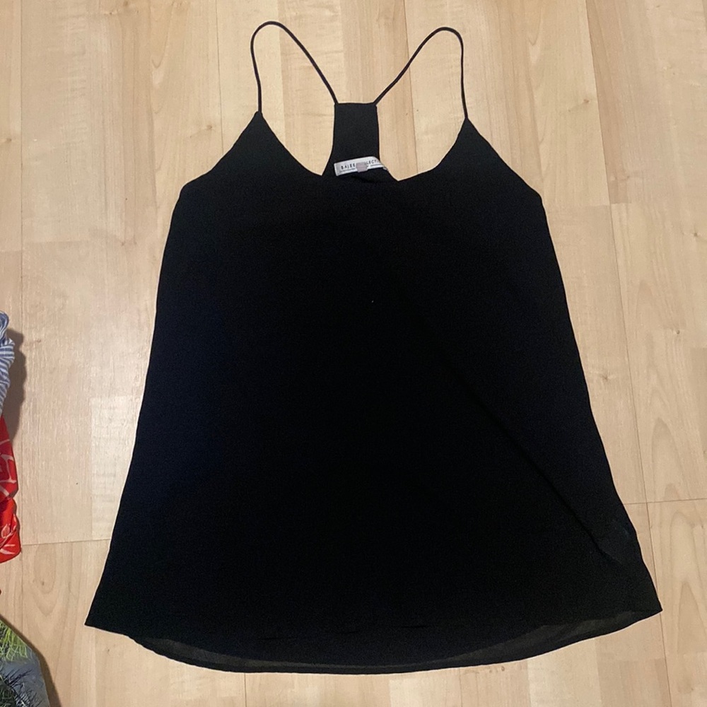 Black chiffon tank top